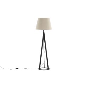 VENTURE DESIGN Kona gulvlampe - linned og sort gummitr