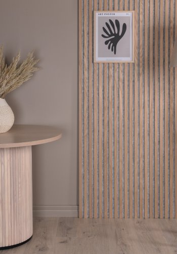 VENTURE DESIGN Kona gulvlampe - linned og sort gummitr