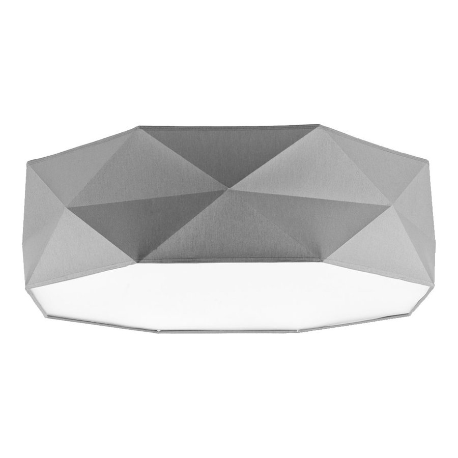 TK Kantoor 520 loftlampe - gr stof og hvid metal