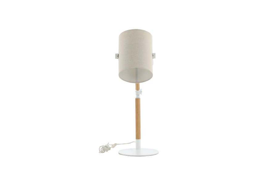 VENTURE DESIGN Dennis bordlampe - beige hr og hvid/natur stl
