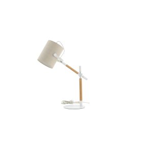 VENTURE DESIGN Dennis bordlampe - beige hr og hvid/natur stl