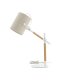 VENTURE DESIGN Dennis bordlampe - beige hr og hvid/natur stl