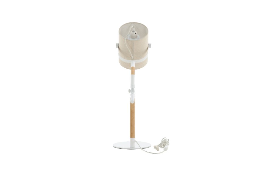VENTURE DESIGN Dennis bordlampe - beige hr og hvid/natur stl