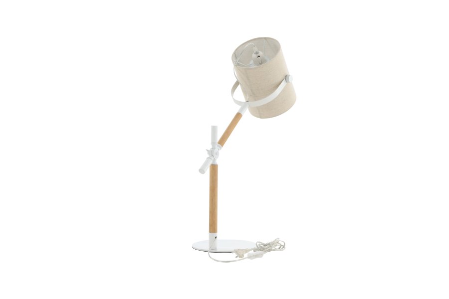 VENTURE DESIGN Dennis bordlampe - beige hr og hvid/natur stl