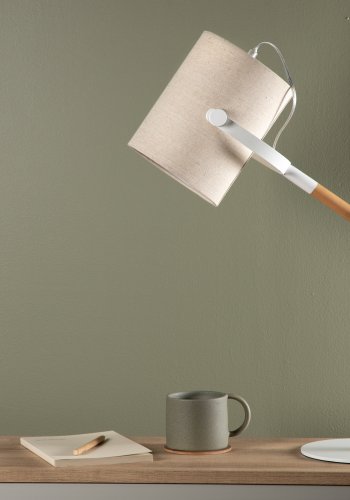 VENTURE DESIGN Dennis bordlampe - beige hr og hvid/natur stl