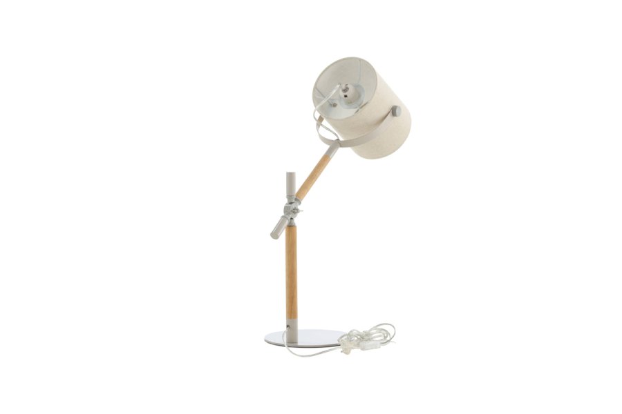 VENTURE DESIGN Dennis bordlampe - beige hr og beige/natur stl