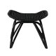 VENTURE DESIGN Ella Lounge Chair - BLACK rattan / Offwhite Cushion. inc. Ottoman