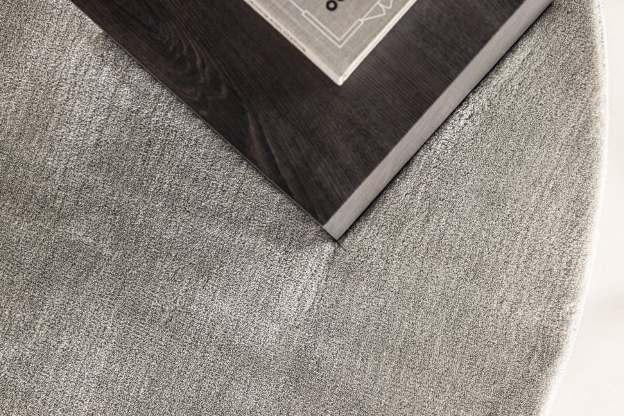 VENTURE DESIGN Blanca gulvtppe, rund - lysegr polyester (200)