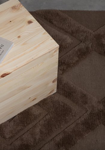 VIND COLLECTION Dahliawool gulvtppe, rektangulr - brun nougat uld (300x200)