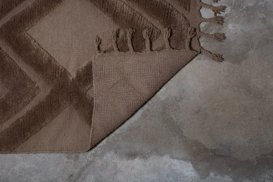 VIND COLLECTION Dahliawool gulvtppe, rektangulr - brun nougat uld (300x200)