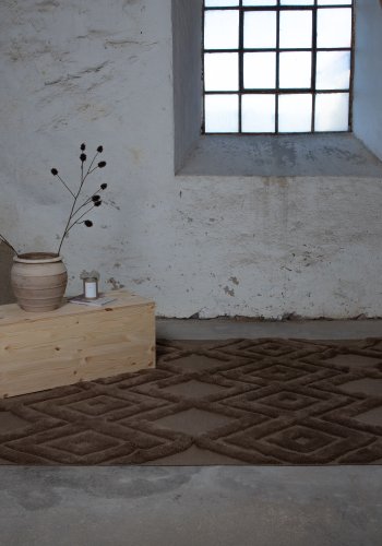 VIND COLLECTION Dahliawool gulvtppe, rektangulr - brun nougat uld (230x160)
