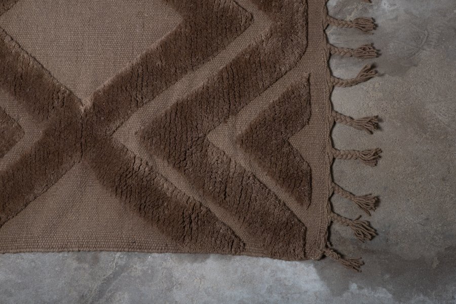 VIND COLLECTION Dahliawool gulvtppe, rektangulr - brun nougat uld (230x160)