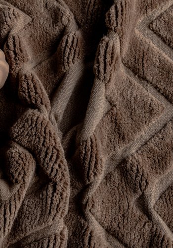 VIND COLLECTION Dahliawool gulvtppe, rektangulr - brun nougat uld (230x160)