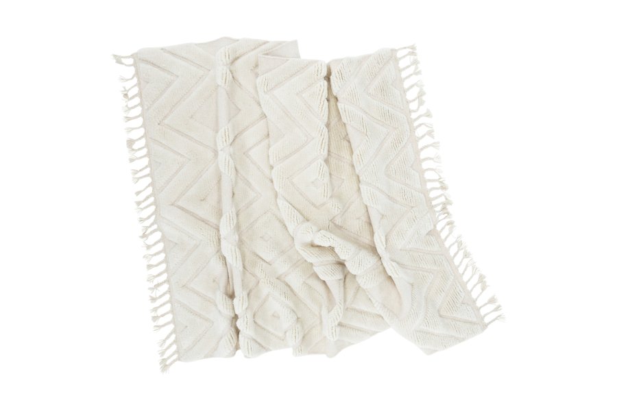 VIND COLLECTION Dahliawool gulvtppe, rektangulr - hvid uld (230x160)