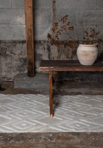 VIND COLLECTION Dahliawool gulvtppe, rektangulr - hvid uld (230x160)