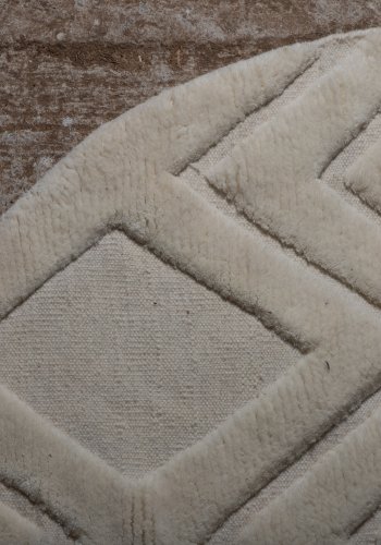 VIND COLLECTION Dahliawool gulvtppe, rund - hvid uld (200)