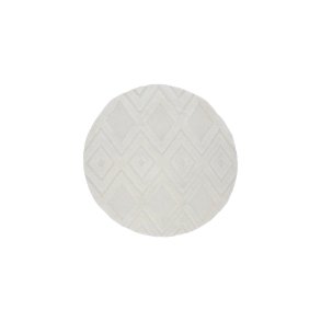 VIND COLLECTION Dahliawool gulvtppe, rund - hvid uld (200)