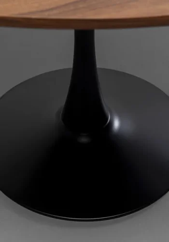 KARE DESIGN Schickeria spisebord, rund - valnddefarvet laminat og sort stl (110)