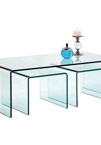 KARE DESIGN Clear Club sofabord - glas (3/st)