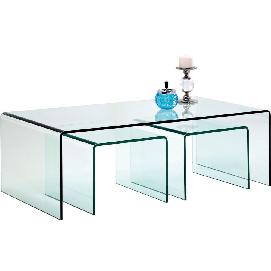 KARE DESIGN Clear Club sofabord - glas (3/st)