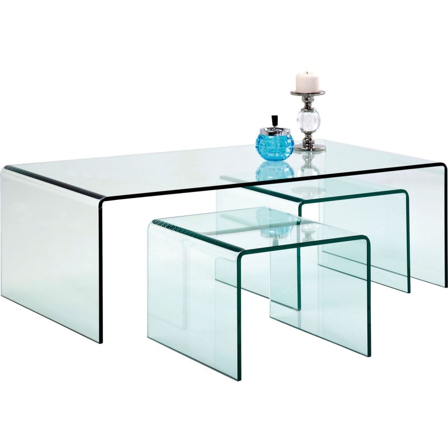 KARE DESIGN Clear Club sofabord - glas (3/st)