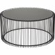 KARE DESIGN Wire Black sofabord - klart glas/sort stl, rundt (2/st)