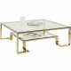 KARE DESIGN Gold Rush sofabord - glasplade og guld stl (120x120)
