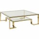 KARE DESIGN Gold Rush sofabord - glasplade og guld stl (120x120)