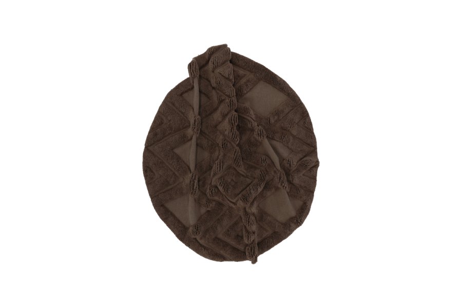 VIND COLLECTION Dahliawool gulvtppe, rund - brun nougat uld (200)