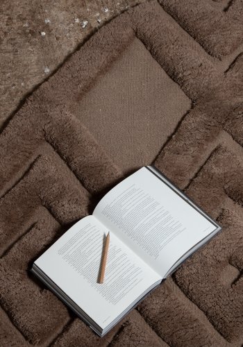 VIND COLLECTION Dahliawool gulvtppe, rund - brun nougat uld (200)