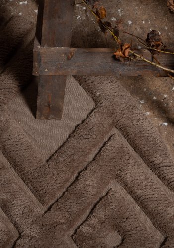 VIND COLLECTION Dahliawool gulvtppe, rund - brun nougat uld (200)