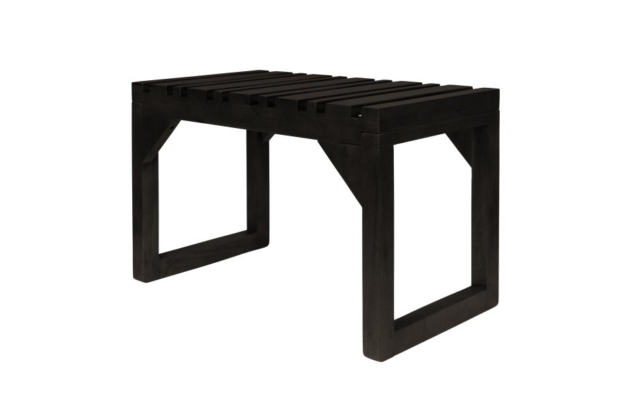 DUTCHBONE Jakub bnk, rektangulr - sort mangotr (70x40)