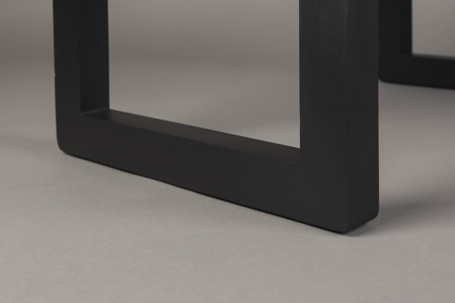 DUTCHBONE Jakub bnk, rektangulr - sort mangotr (70x40)