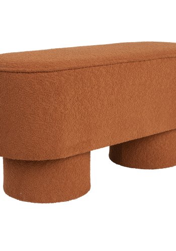 WHITE LABEL LIVING Marcos bnk, oval - rdbrun polyester (93x35)