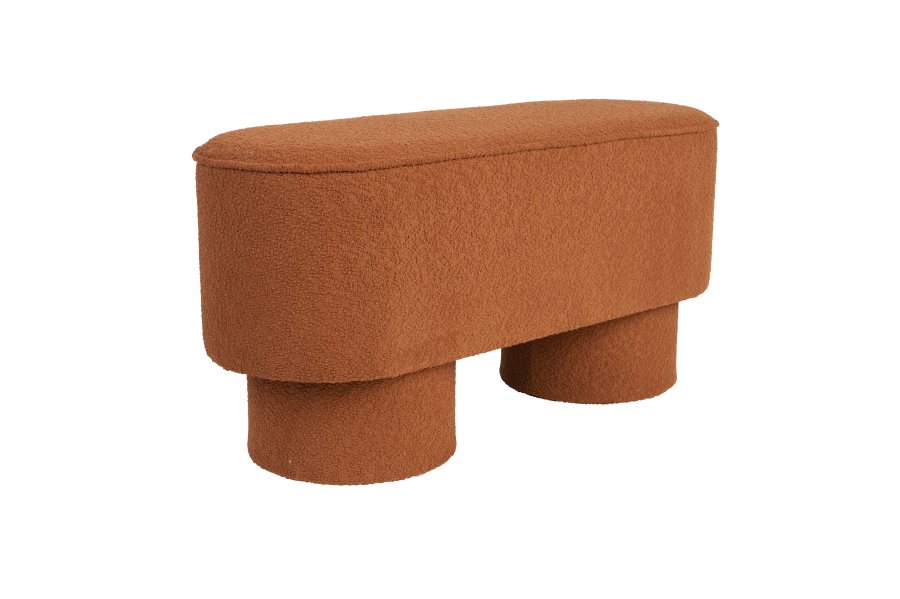 WHITE LABEL LIVING Marcos bnk, oval - rdbrun polyester (93x35)