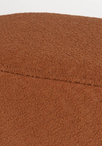 WHITE LABEL LIVING Marcos bnk, oval - rdbrun polyester (93x35)