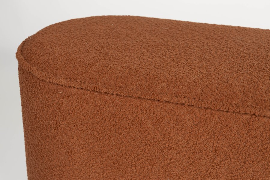 WHITE LABEL LIVING Marcos bnk, oval - rdbrun polyester (93x35)