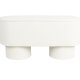 WHITE LABEL LIVING Marcos bnk, oval - hvid polyester (93x35)