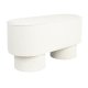 WHITE LABEL LIVING Marcos bnk, oval - hvid polyester (93x35)