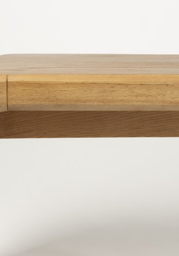 ZUIVER Brave bnk, rektangulr - natur egetrsfinér og gummitr (140x38)