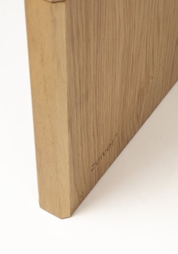 ZUIVER Brave bnk, rektangulr - natur egetrsfinér og gummitr (140x38)