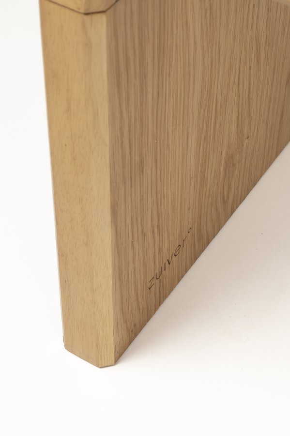 ZUIVER Brave bnk, rektangulr - natur egetrsfinér og gummitr (140x38)
