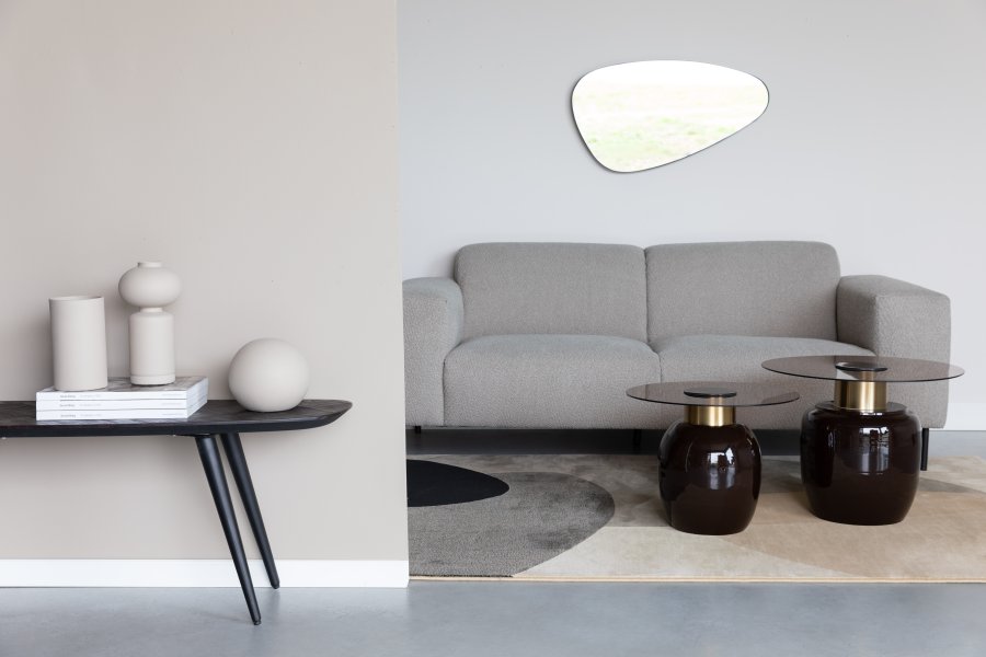 WHITE LABEL LIVING Webster bnk, rektangulr - brun genbrugs teaktr (118x37)