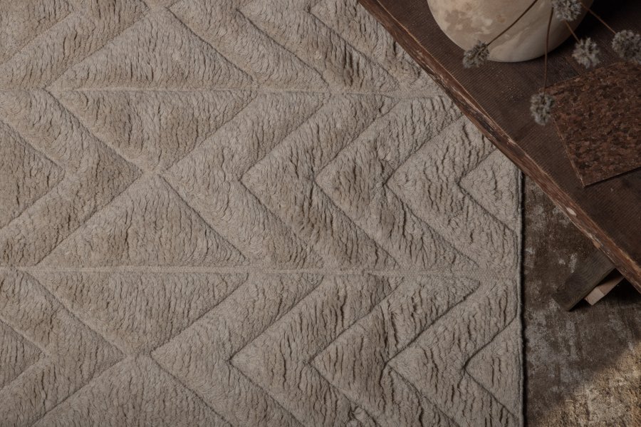 VIND COLLECTION Zoewool gulvtppe, rektangulr - beige uld (300x200)