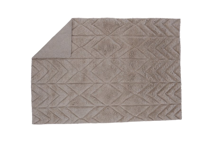 VIND COLLECTION Zoewool gulvtppe, rektangulr - beige uld (400300)