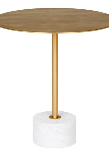 HOUSE NORDIC Lecco hjrnebord, rund - messing stl og marmor (51)