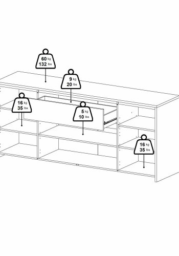 TVILUM Next Sknk 4 lger + 1 skuffe