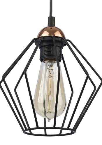 TK Galaxy loftlampe - kobber og sort metal