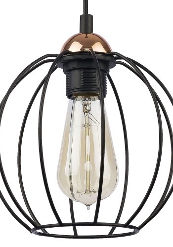 TK Galaxy loftlampe, Stor - kobber og sort metal