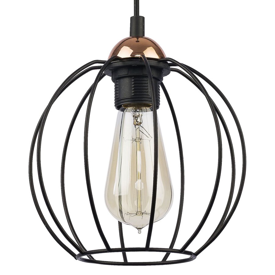 TK Galaxy loftlampe, Stor - kobber og sort metal